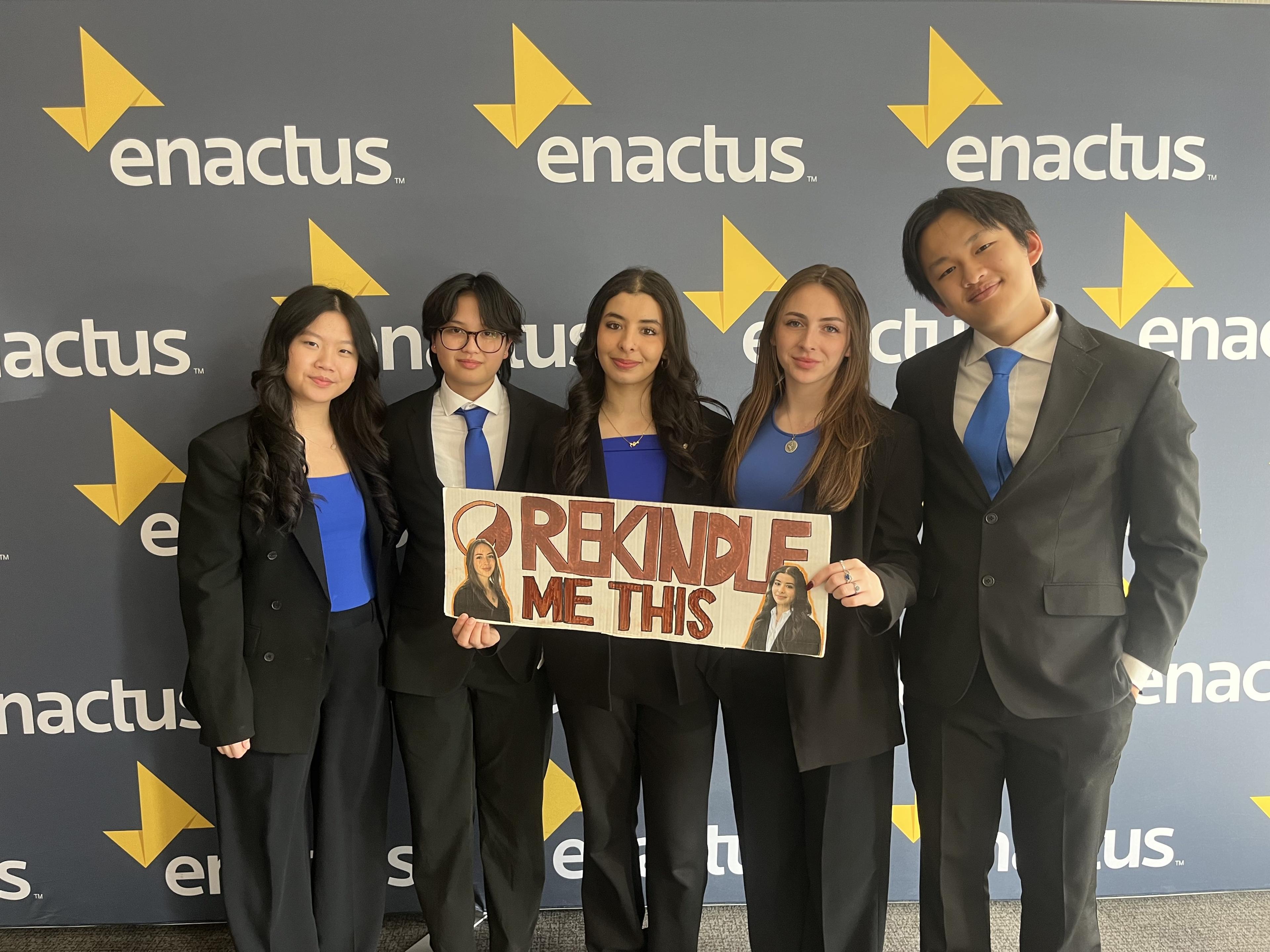 Enactus UBC students working on a project